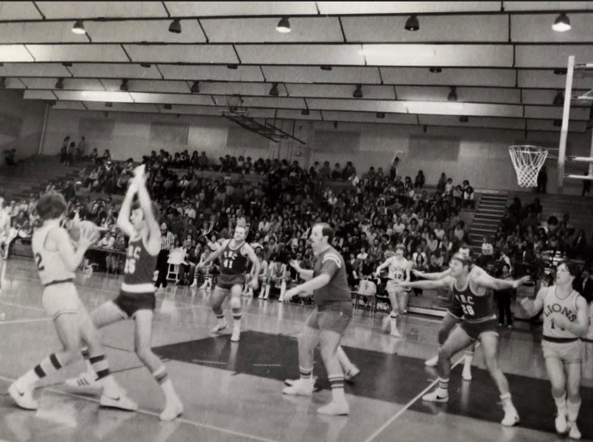 Bill playing basketball as an elder